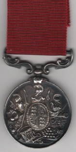Army Long Service and Good Conduct Medal, Victoria issue, 3rd type 1874-1901, swivelling scroll suspension with smaller reverse lettering, 266 Private J. Cox Coldstream Guards NEF