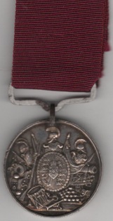 Army Long Service and Good Conduct Medal, William IV issue,1830-1837, with original steel clip and bar suspension. Sergeant John Johnstone 66th Regiment Foot. VF/GVF
