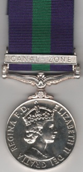 General Service 1918-62, 1 clasp, Canal Zone, 22912371 Craftsman A W Kitchen Corps of Royal Electrical and Mechanical Engineers  in named card box of issue. MINT