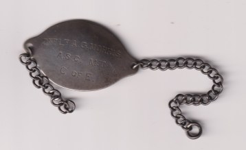 Officers Bracelet I.D.silver hallmarked Birmingham 1917. '2nd Lt. A.G. Morris A.S.C., M.T. C of E.' VF