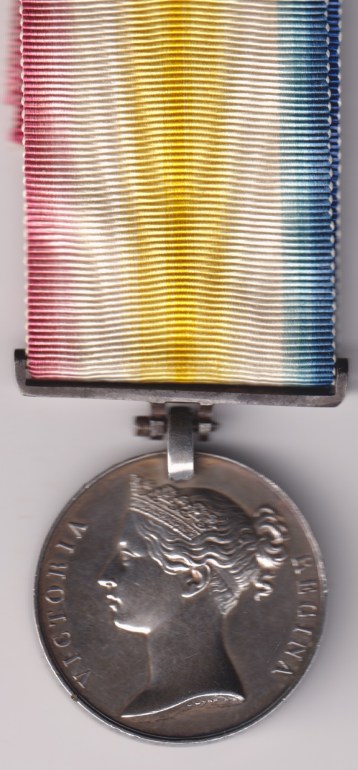 Scinde Medal 1843, Reverse Meeanee, Hyderabad 1843, fitted with replacement silver clip and silver straight bar suspension, R. Posket. 22nd Regiment. VF/GVF 