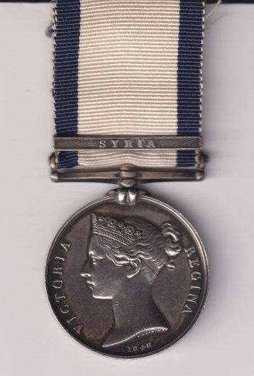 Naval General Service Medal 1793-1840, 1 clasp, Syria (6978). Daniel Green.  GVF