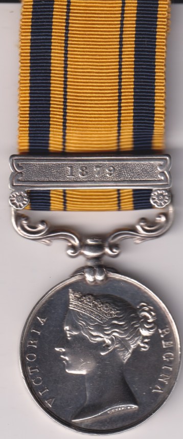 South Africa Medal 1877-1879, 1 clasp, 1879. Private P. Hester, 88th Foot (1st Bn. Connaught Rangers).  VF