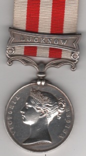 Indian Mutiny 1857-59, 1 clasp, Lucknow, Bombardier Martin McCormick, 4th Company 5th Bn Artillery.  GVF
