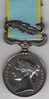 Crimea War Medal 1854-1856, engraved in contemporary style 1 clasp, Sebastopol, Captain, I. A. Fane, 46th. Regiment 18 May, 1855.  VF/GVF