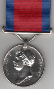 Waterloo 1815, with replacement clip and straight bar suspension, Corporal  Alex. Boyde. 3rd. Bat. 1st Foot or Royal Scots.  Fine/VF