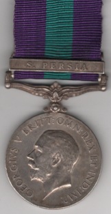 General Service 1918-62, 1 clasp, S. Persia, 6585 Sapper  Mohan Singh. Bengal Sapper & Miners.  VF/GVF