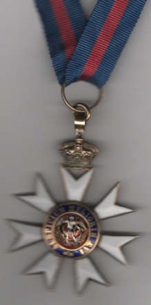 Most Distinguished Order of St. Michael and St. George, Companions C.M.G., neck badge in silver-gilt and enamel, converted from a Breast Badge, complete with short neck ribbon for evening wear   EF