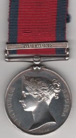 Military General Service 1793-1814, 1 clasp, Toulouse, Lieutenant R. T. Fawcett 3rd Light Dragoons. GVF.