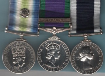 South Atlantic 1982, with rosette (ALAEM(L) P Roberts D112421W 846 Sqdn); Campaign Service Medal, 1962-2007, 1 clasp, Lebanon (ALAEM(L) P Roberts D112421W RN); Royal Navy Long Service and Good Conduct E.II.R., 2nd issue (ALAEM(L) P Roberts D112421W RN) Leading Air Engineering Mechanic (Electrical) P. Roberts, Royal Navy. NEF.