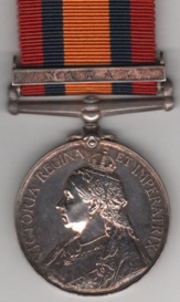 Queen's South Africa Medal 1899-1902, 1 clasp Natal. 2240 Serjeant D.E. Tidey, West Yorkshire Regiment. EF