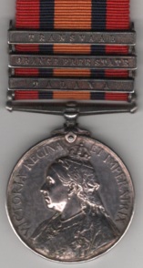 Queen’s South Africa, 1899-1902, 3 clasps, Talana, Orange Free State, Transvaal, 4812 Pte J. P. Farley, Royal Irish Fusiliers EF