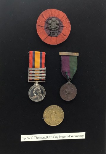 Queen's South Africa Medal 1899-1902, 4 clasps, Cape Colony, Transvaal, South Africa 1901. South Africa 1902, (33507 Tpr. W.G. Thomas 89th Coy Imp. Yeo) Boer War Tribute Medal, Montgomeryshire Imperial Yeomanry, unnamed as issued, Bi-Centenary medal 1750-1950 named to W.G. THomas, from Wm, Newman & Sons Ltd, Hospital Birmingham. 33507 W. G. Thomas, Imperial Yeomanry. 89th Company (Montgomeryshire Yeomanry) GVF
