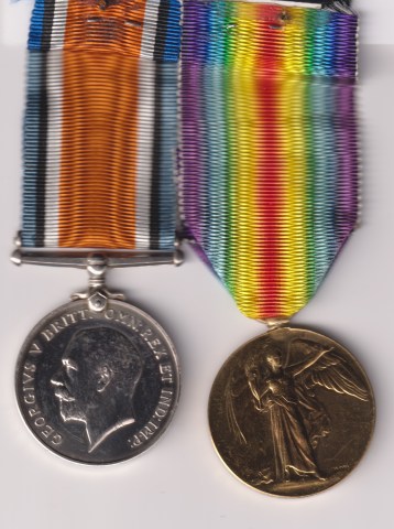 British War medal, Victory Medal. (3141 Pte. E. Payne Montgom.Yeo) 3141 Private E Payne Montgomeryshire Yeomanry. EF