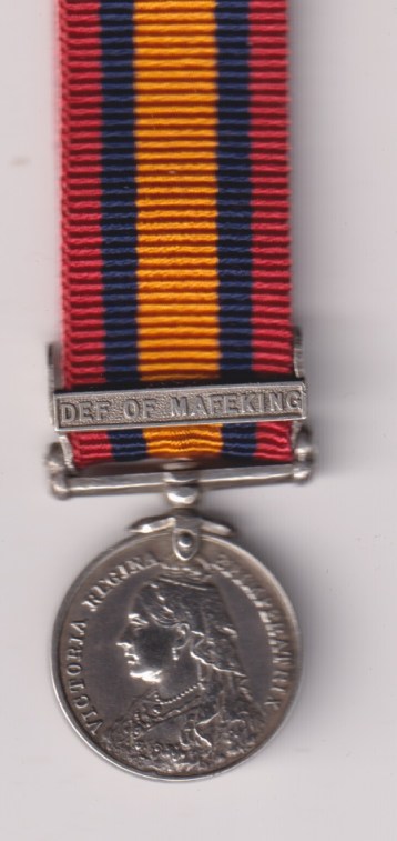 Queen's South Africa Medal 1899-1902, 1 clasp Def of Mafeking.  VF