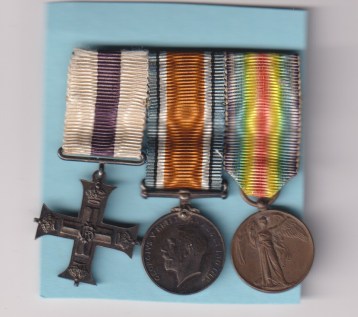 Military Cross, British War Medal, Victory Medal, attributed to Captain C.C. Chandler 2/8th West Yorkshire Regiment. EF