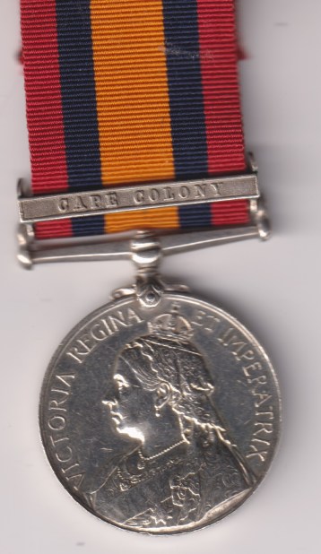Queen's South Africa Medal 1899-1902, 1 clasp, Cape Colony. 2507 Corporal G. Goult, 10th Hussars.  VF