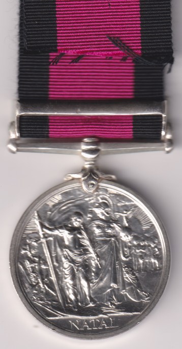 Natal Rebellion Medal 1906, 1 clasp, 1906. Sergeant J.H. Spence, Natal Rangers.  EF
