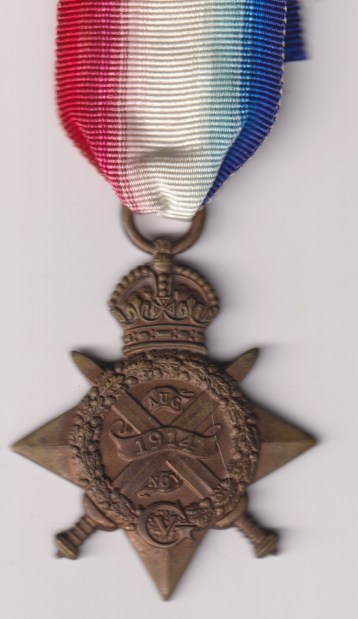 1914 Star 7772 Private F.J. Mills 1/Hampshire Regiment. EF