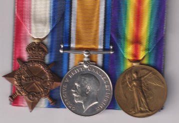 1914-15 Star, (35843 Dvr. H.J. Elliot R.F.A.) British War Medal, Victory Medal (35843 Dvr. H.J. Elliot R.A.) 35843 Driver H.J. Elliot Royal Artillery . EF