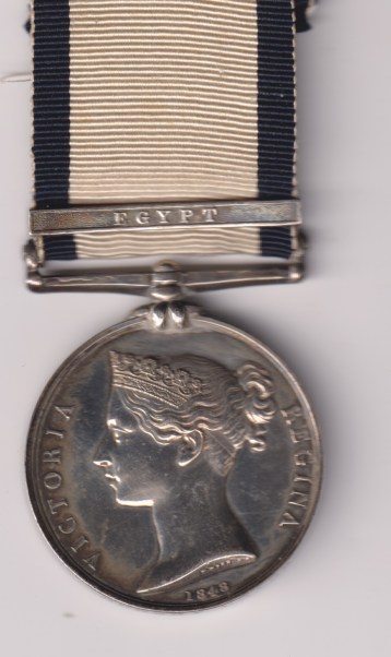 Naval General Service Medal 1793-1840, 1 clasp Egypt (618) Robert Crabb.  GVF/EF