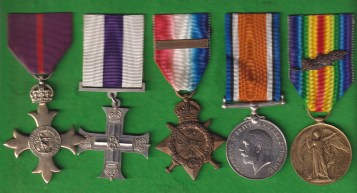 The Most Excellent Order of the British Empire, (O.B.E.) Military Division, 1st Type, Officer's breast Badge, silver-gilt; Military Cross, G.V.R.; 1914 Star with original Mons clasp (2.Lieut: V. A. Beaufort Devon: R.); British War Medal Victory Medal with M.I.D. oakleaf (Major. V. A. Beaufort. R.A.F.)  Major V. A. Beaufort, Royal Air Force, late Devonshire Regiment.  EF