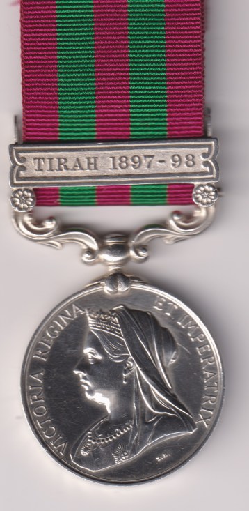 India General Service Medal 1895-1902, 2 clasp Tirah 1897-98, Punjab Frontier 1897-98, 4380 Private H. McCann 2nd battalion Royal Inniskilling Fusiliers .  NEF