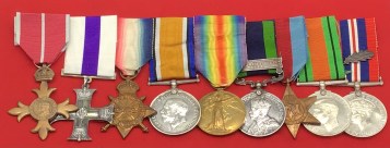 Most Excellent Order of the British Empire, Officers O.B.E., 2nd type (military), Military Cross, G.V.R, 1914-15 Star (3137 Pte. J. McGregor 16 Lond.R.) British War Medal, Victory Medal, (Lt. J. MacGregor) India General Service Medal 1908-1935 (Capt. J. MacGregor M.C., H.L.I.) 1939 Star, Defence Medal, War Medal. Captain J. MacGregor M.C. Highland Light Infantry. VF/EF