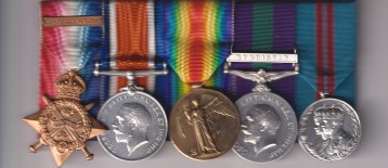 1914 Star, with original Mons clasp, (1364 2/A.C. R.T. Nevill R.F.C.) British War Medal, Victory Medal ( Capt.  R.T. Nevill) General Service Medal 1918-1962, 1st issue George V coinage head, 1 clasp Kurdistan, (F/L R.T. Nevill R.A.F.) Coronation 1911, unnamed as issued, Captain R.T. Nevill Royal Flying Corps/ Royal Air Force. EF