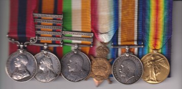 Distinguished Conduct Medal, G.V.R. (51070 S. Mjr: J. W. Embleton. 181/Bde: R.F.A.); Queen’s South Africa 1899-1902, 5 clasps, Cape Colony, Driefontein, Johannesburg, Diamond Hill, Belfast (66856 Sgt. J. W. Embleton, 84th Batt. R.F.A.); King’s South Africa 1901-1902, 2 clasps, South Africa 1901, South Africa 1902 (66856 Serjt. J. W. Embleton. R.F.A.); 1914-15 Star (51070 B.S. Mjr. J. W. Embleton. R.F.A.); British War Medal, Victory Medal (51070 W.O. Cl.1. J. W. Embleton. R.A.) Sergeant-Major J. W. Embleton, Royal Field Artillery, mounted court-style. VF/EF