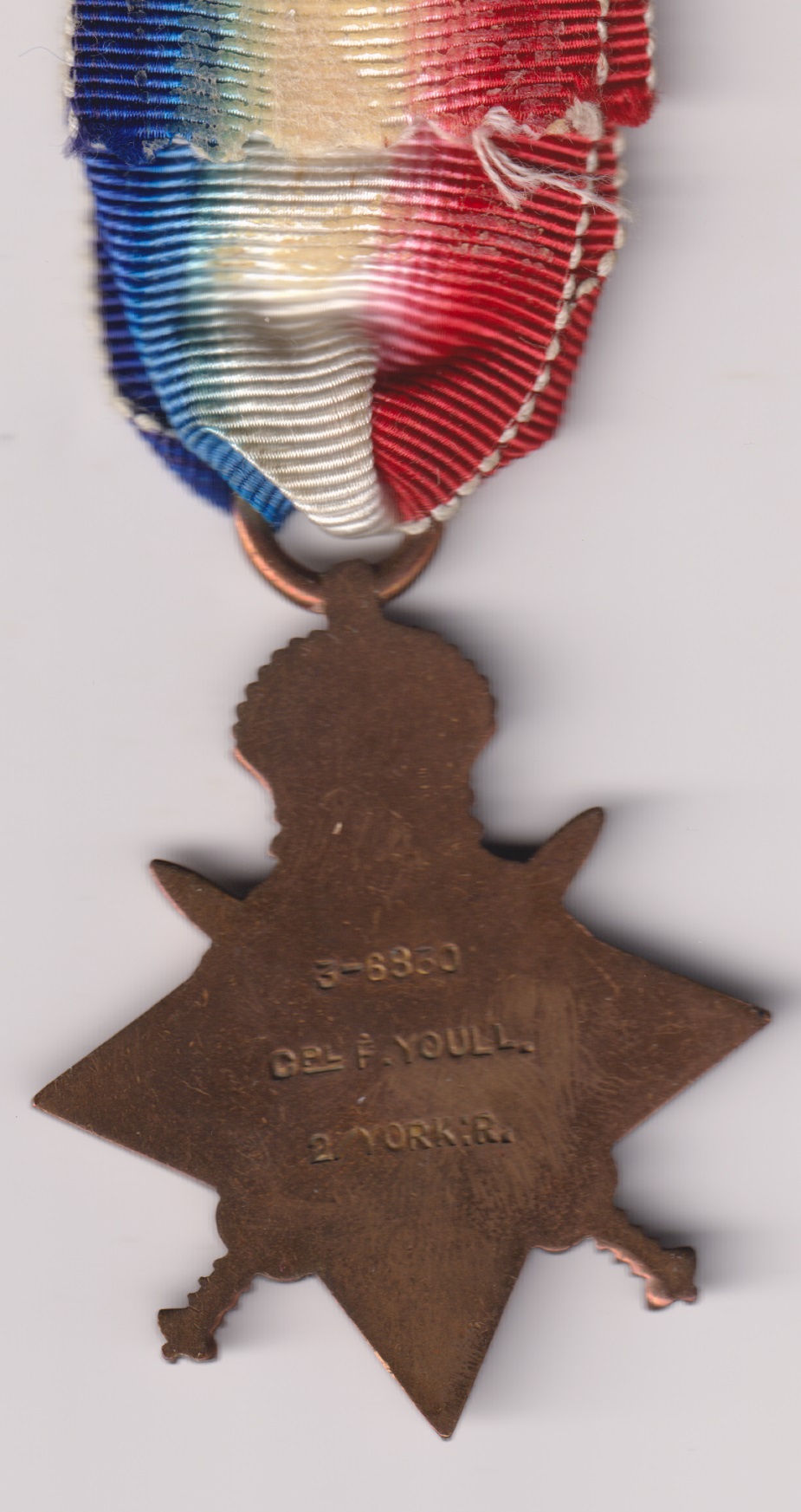 1914 Star, 3-6830 Corporal F. Youll 2/ Yorkshire Regiment. EF - Image 2