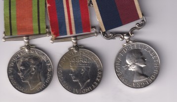 Defence Medal, War Medal, Royal Air Force Long Service and Good Conduct Medal 1919, Elizabeth II issue, 2nd type, without BR:OMN (613030 Sgt. H. Greenwood R.A.F.) 613030 Sergeant H. Greenwood Royal Air Force.