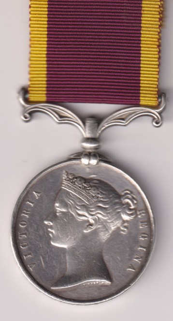 China War Medal 1856-1860, no clasp, Quarter Master Sergeant Robert George Robertson, 1st Bn. Military Train. Fine